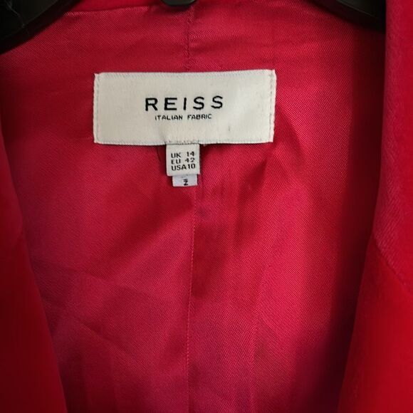 Reiss Rosa Petite Velvet Single Breasted Suit Blazer in Pink Size 10 / Néw - Picture 5 of 10